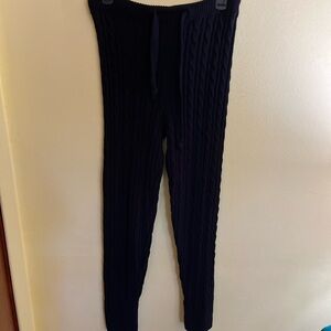 CALZEDONIA Women’s Black Cable Knit Pants Suer Soft! Size Medium
